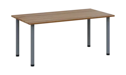 CRTR 160 jídelní stůl, kovová podnož stříbrná, deska 25 mm, 1600x800 mm, ořech světlý